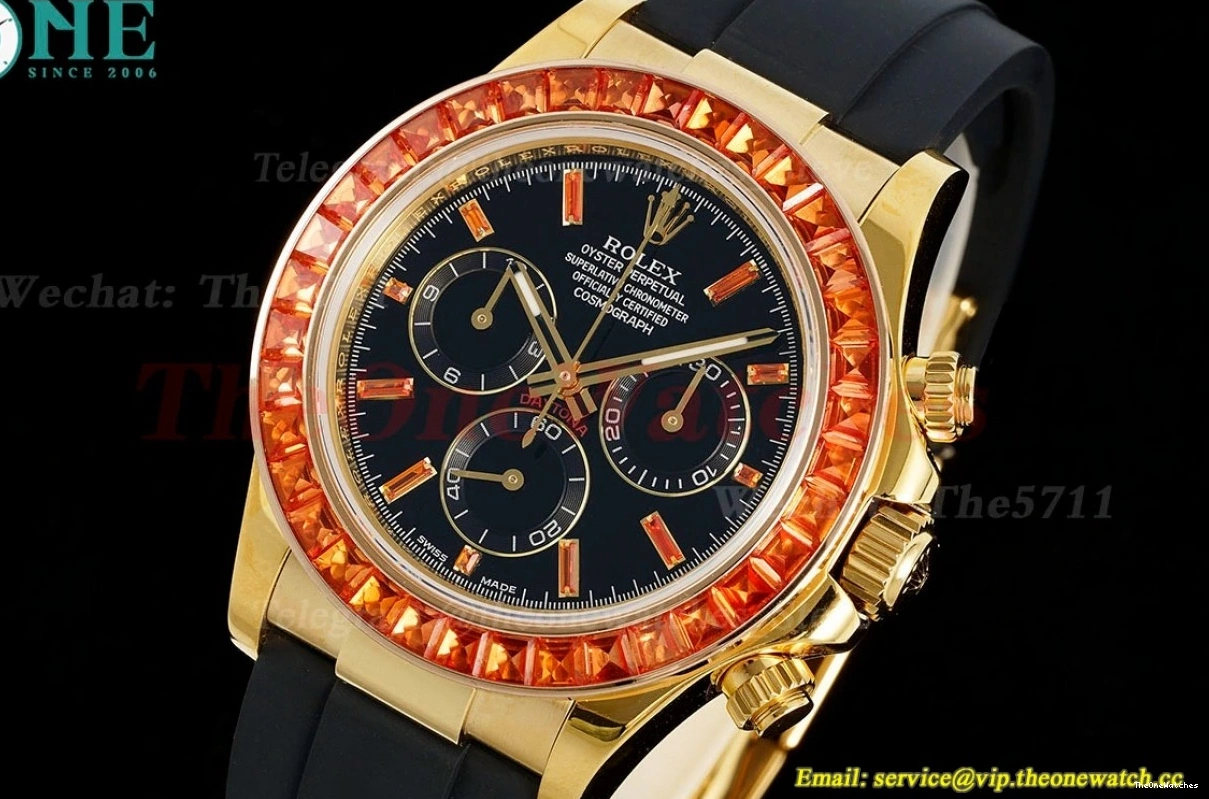 N6F Daytona 40mm Black 116518 Dia DD4130 RU Gem YG 0218